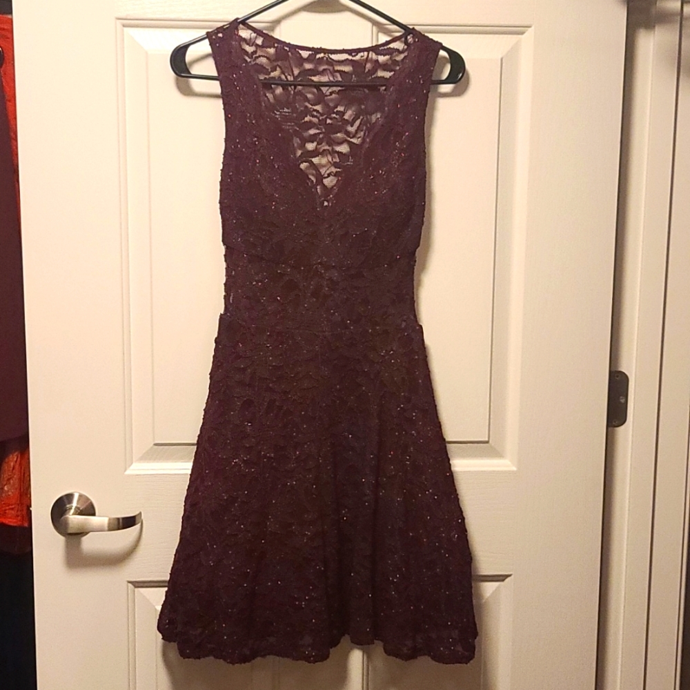Burgundy dress